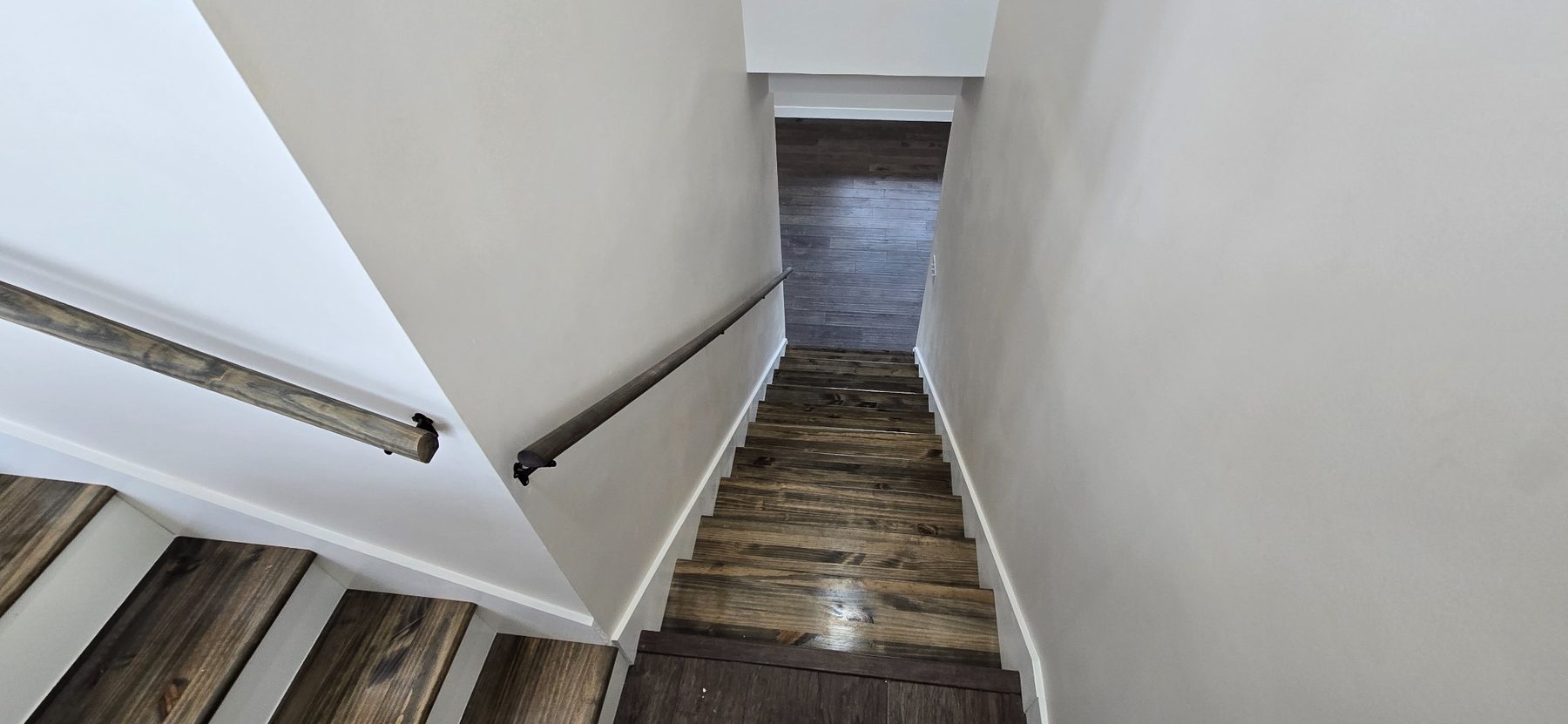View down the staircase