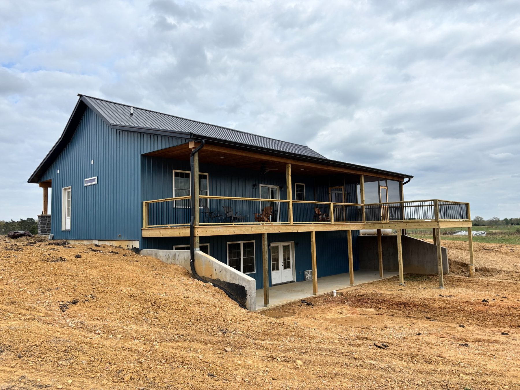 Custom Home rear with covered decks