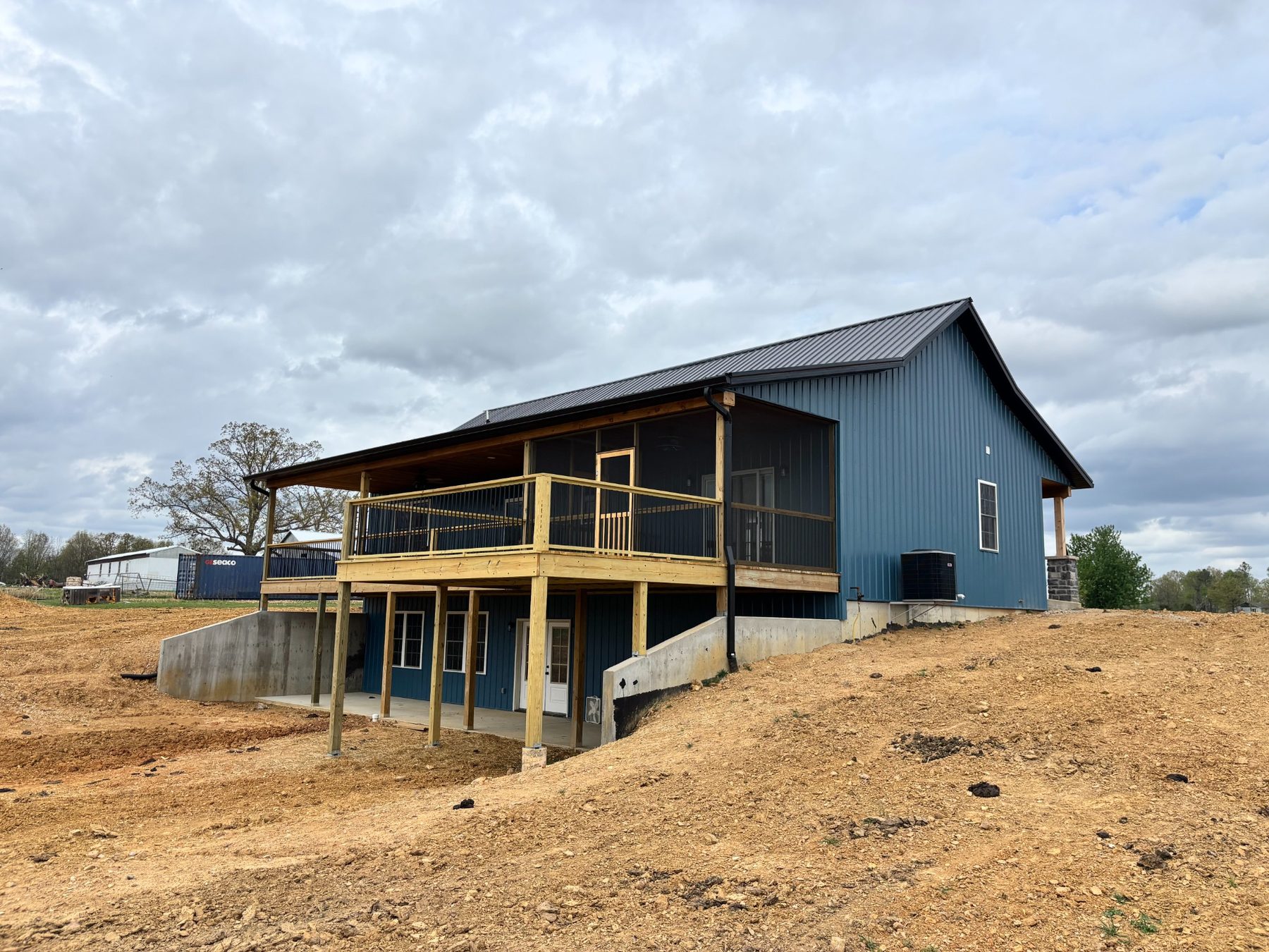 Custom Home rear and side exterior