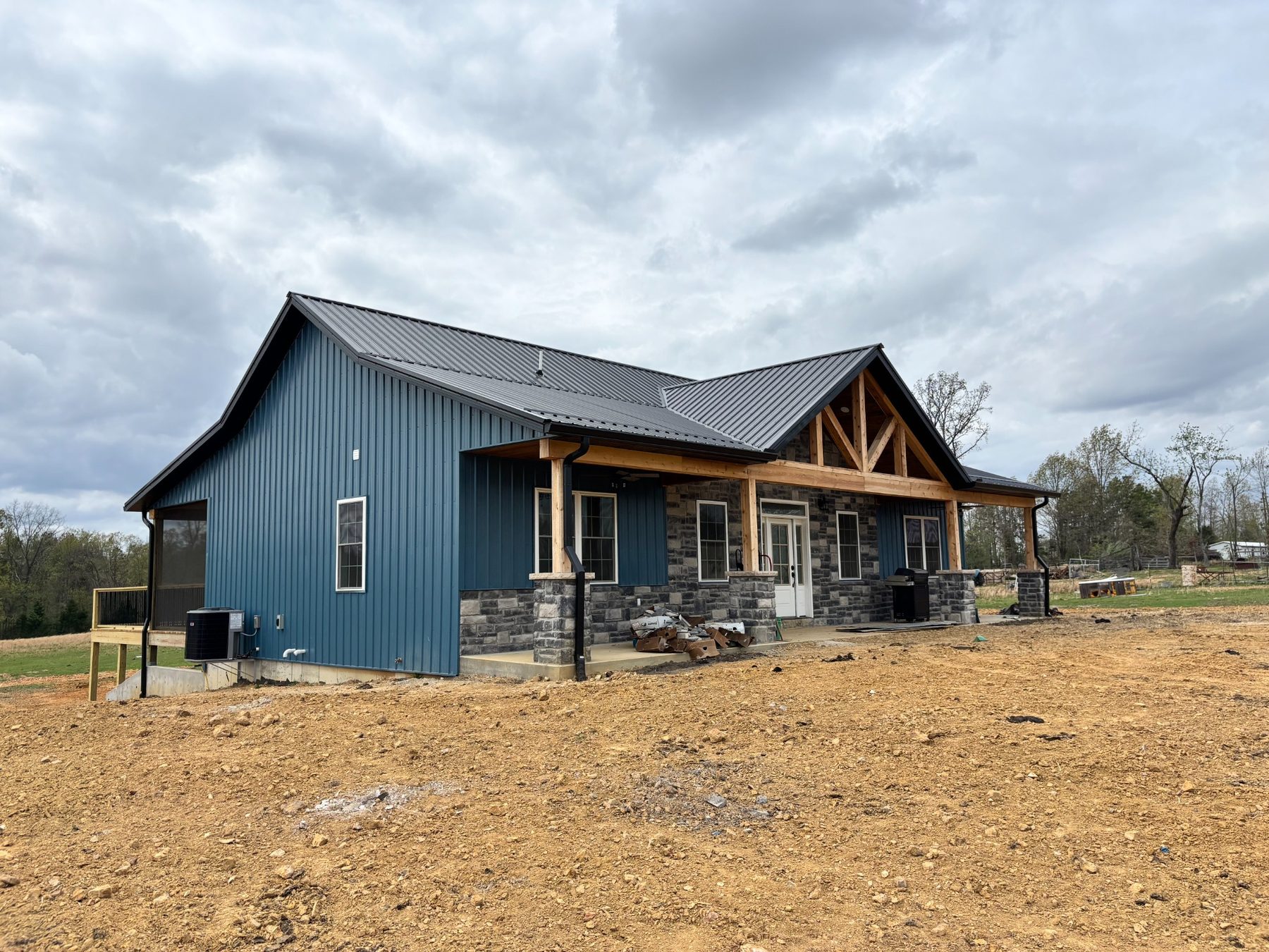 Custom Home front entrance and side