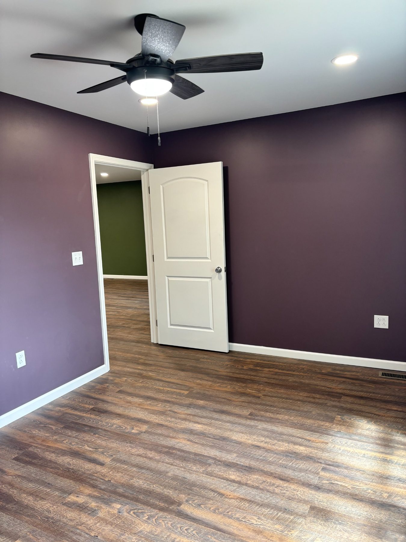 Room with purple walls