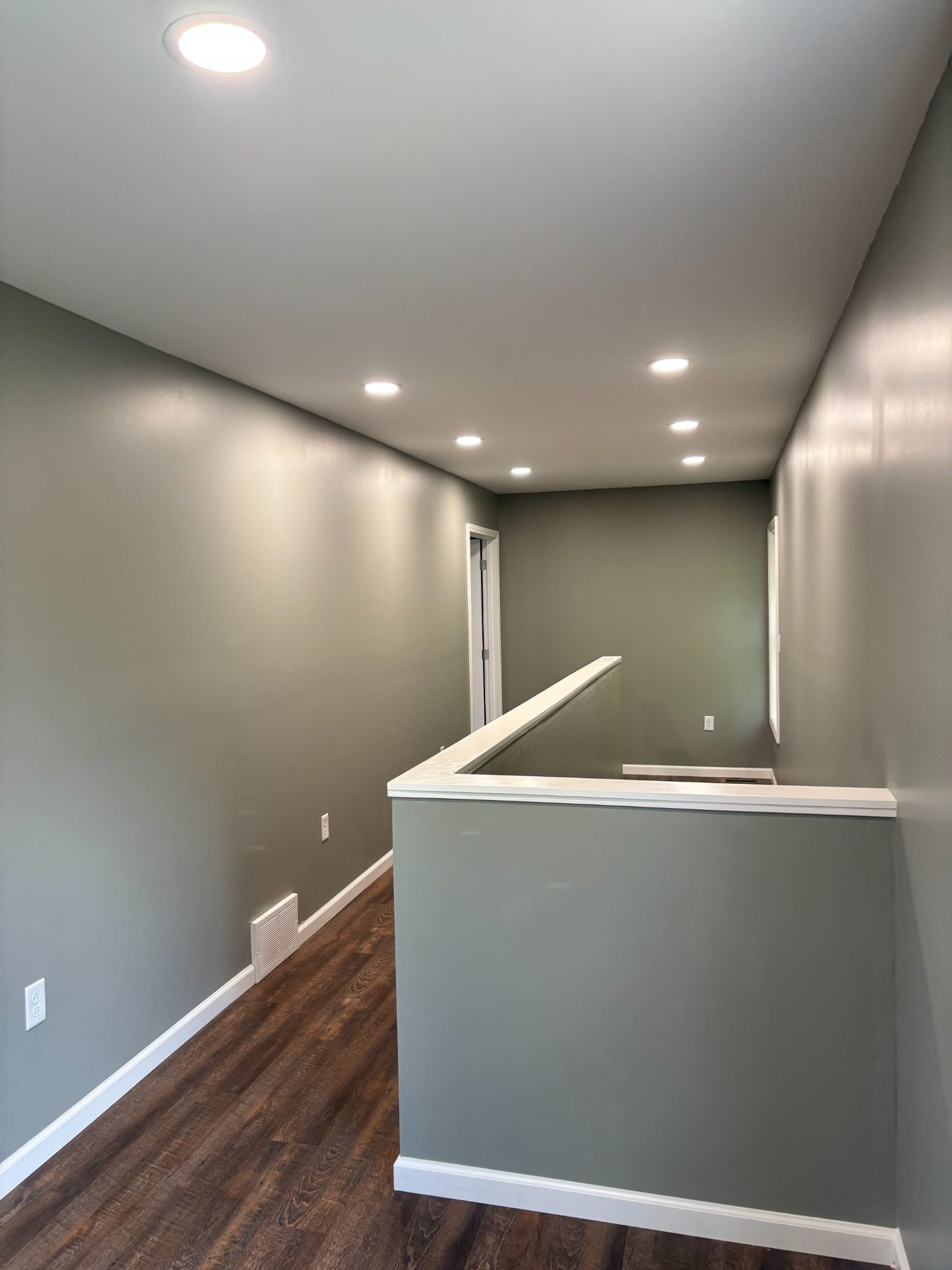 Upper hallway with railing